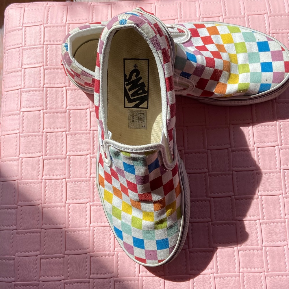 Rainbow Checkered Vans